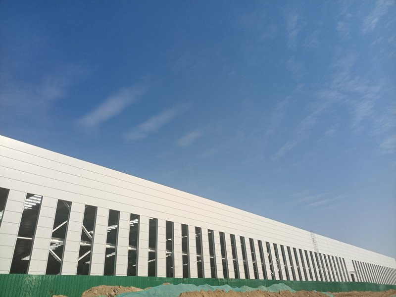 2023年  完工景縣潔凈板鋼構(gòu)車(chē)間